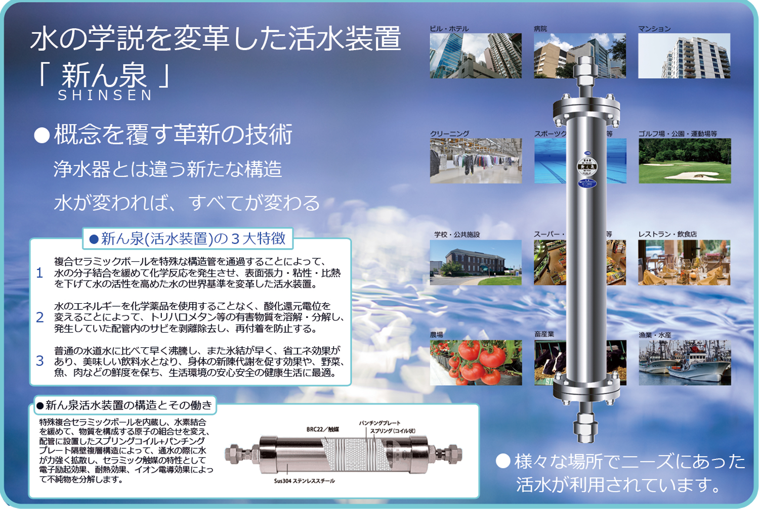 活水装置「新ん泉」 - 高千穂電気株式会社 環境システム事業部